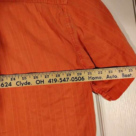 The Territory Ahead shirt mens M Medium rose red long sleeve button striped - Picture 4 of 7